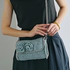 【トプカピ/TOPKAPI】の【TREASURE TOPKAPI】フラワーモチーフ チェーン ショルダーバッグ ブルーグレー|ID: prp329100004508129 ipo3291000000031823782