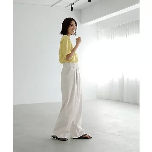 【スタイルデリ/STYLE DELI】のニュアンスホワイト落ち感2タックワイドパンツ 人気、トレンドファッション・服の通販 founy(ファニー) 　ファッション　Fashion　レディースファッション　WOMEN　パンツ　Pants　春　Spring　ストレート　Straight　トレンド　Trend　フォルム　Form　ポケット　Pocket　ループ　Loop　ワイド　Wide　S/S・春夏　Ss・Spring/Summer　夏　Summer　other-3|ID: prp329100004510923 ipo3291000000031861273
