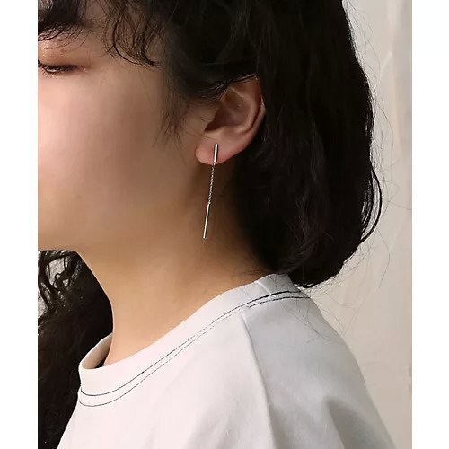 【コレカラ/collecala】のノンホール・ショートバー チェーンのイヤリング インテリア・キッズ・メンズ・レディースファッション・服の通販 founy(ファニー) 　ファッション　Fashion　レディースファッション　WOMEN　ジュエリー　Jewelry　リング　Rings　イヤリング　Earrings　イヤリング　Earrings　ショート　Short　シリコン　Silicon　シンプル　Simple　チェーン　Chain　シルバー|ID: prp329100004511086 ipo3291000000031863015