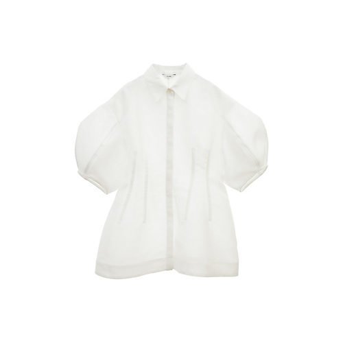 【クラネ/CLANE】のWAIST SHAPE PAFF SLEEVE TOPS インテリア・キッズ・メンズ・レディースファッション・服の通販 founy(ファニー) 　ファッション　Fashion　レディースファッション　Fashion for Women　トップス・カットソー　Cut & Sew Tops　2025年　2025　2025春夏・S/S　Spring/Summer 2025 SS25　シェイプ　Shape, Slim Fit　スリーブ　Sleeve, Long Sleeve / Short Sleeve　IVORY|ID: prp329100004512209 ipo3291000000033139859