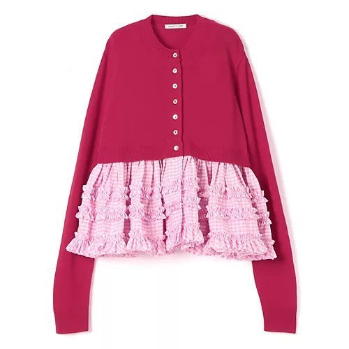 【その他のブランド/Other】のPAWPAW CARDIGAN 人気、トレンドファッション・服の通販 founy(ファニー) 　ファッション　Fashion　レディースファッション　WOMEN　トップス・カットソー　Tops/Tshirt　カーディガン　Cardigans　2025年　2025　2025春夏・S/S　Ss,Spring/Summer,2025　カーディガン　Cardigan　ガーリー　Girly　ギンガム　Gingham　コンビ　Combination　チェック　Check　フリル　Frills　ペプラム　Peplum　洗える　Washable　 other-1|ID: prp329100004512217 ipo3291000000031873880