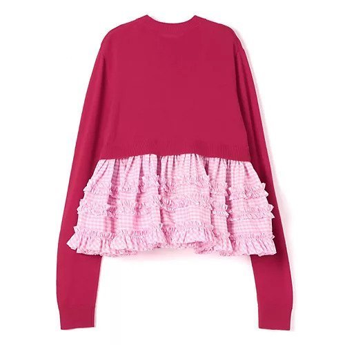 【その他のブランド/Other】のPAWPAW CARDIGAN 人気、トレンドファッション・服の通販 founy(ファニー) 　ファッション　Fashion　レディースファッション　WOMEN　トップス・カットソー　Tops/Tshirt　カーディガン　Cardigans　2025年　2025　2025春夏・S/S　Ss,Spring/Summer,2025　カーディガン　Cardigan　ガーリー　Girly　ギンガム　Gingham　コンビ　Combination　チェック　Check　フリル　Frills　ペプラム　Peplum　洗える　Washable　other-2|ID: prp329100004512217 ipo3291000000031873884
