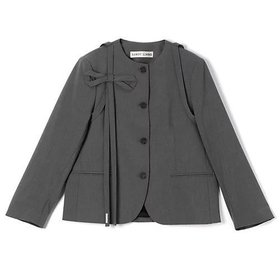 【サンディーリアング/SANDY LIANG】のKALLO JACKET 人気、トレンドファッション・服の通販 founy(ファニー) ファッション Fashion レディースファッション Fashion for Women アウター Coat / Outerwear Collection レディースジャケット・軽アウター Jackets 2025年 2025 2025春夏・S/S Spring/Summer 2025 SS25 ショート Short, Short Length ジャケット Jacket, Outerwear ストレッチ Stretch, Stretchy Fabric セットアップ Set-Up, Coordinated Outfit フロント Front, Front Design ボックス Boxy, Box Shape ラップ Wrap, Wrap Design リボン Ribbon, Bow 洗える Machine Washable |ID:prp329100004512264