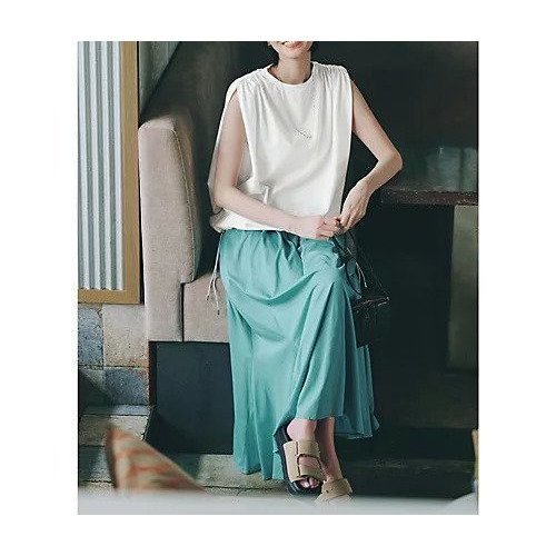 【スローン/SLOANE】の【LEE別注】【洗える】【抗菌防臭】オーガニックコットン ショルダーギャザートップ 人気、トレンドファッション・服の通販 founy(ファニー) 　ファッション　Fashion　レディースファッション　WOMEN　カットソー　Cut And Sew　ギャザー　Gather　シルバー　Silver　ドローコード　Draw Cord　メタル　Metal　別注　Special Order　抗菌　Antibacterial　洗える　Washable　other-2|ID: prp329100004514991 ipo3291000000031900784