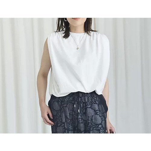 【スローン/SLOANE】の【LEE別注】【洗える】【抗菌防臭】オーガニックコットン ショルダーギャザートップ 人気、トレンドファッション・服の通販 founy(ファニー) 　ファッション　Fashion　レディースファッション　Fashion for Women　カットソー　Cut and Sewn Top　ギャザー　Gathered, Ruffled　シルバー　Silver, Metallic Silver　ドローコード　Drawcord, Drawstring Cord　メタル　Metal, Metal Parts　別注　Limited Edition, Custom Order　抗菌　Antibacterial, Bacteria-Resistant　洗える　Machine Washable　other-2|ID: prp329100004514991 ipo3291000000033246159