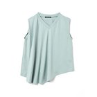 【ミズイロ インド/mizuiro ind】のVネックアシンメトリーノースリーブプルオーバー ライトグレー|ID: prp329100004514995 ipo3291000000031900810