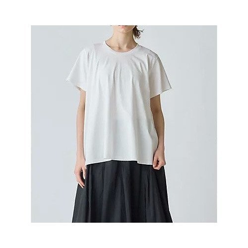 【ミディウミ/MidiUmi】のクルーネックフレアT インテリア・キッズ・メンズ・レディースファッション・服の通販 founy(ファニー) 　ファッション　Fashion　レディースファッション　WOMEN　オーガニック　Organic　シンプル　Simple　ロング　Long　オフホワイト|ID: prp329100004514997 ipo3291000000031900828