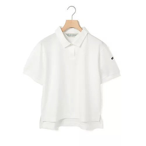 【ミディウミ/MidiUmi】のハーフスリーブポロシャツ インテリア・キッズ・メンズ・レディースファッション・服の通販 founy(ファニー) 　ファッション　Fashion　レディースファッション　WOMEN　トップス・カットソー　Tops/Tshirt　シャツ/ブラウス　Shirts/Blouses　ポロシャツ　Polo Shirts　コンパクト　Compact　ボトム　Bottom　オフホワイト|ID: prp329100004514999 ipo3291000000031900845