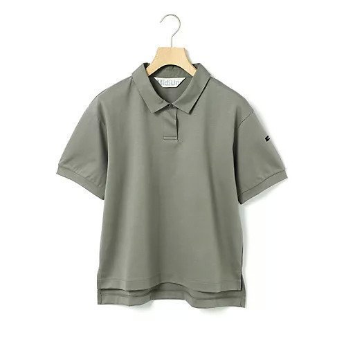 【ミディウミ/MidiUmi】のハーフスリーブポロシャツ インテリア・キッズ・メンズ・レディースファッション・服の通販 founy(ファニー) 　ファッション　Fashion　レディースファッション　WOMEN　トップス・カットソー　Tops/Tshirt　シャツ/ブラウス　Shirts/Blouses　ポロシャツ　Polo Shirts　コンパクト　Compact　ボトム　Bottom　グレー|ID: prp329100004514999 ipo3291000000031900849