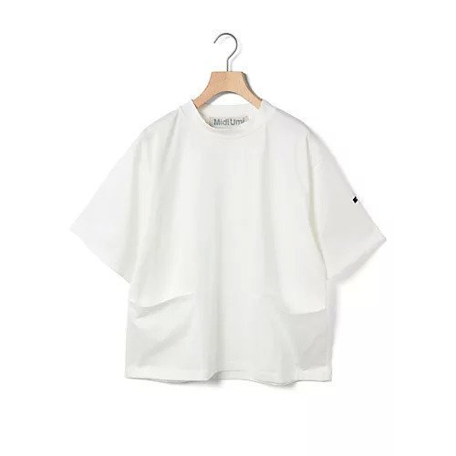 【ミディウミ/MidiUmi】のサイドポケットTシャツ インテリア・キッズ・メンズ・レディースファッション・服の通販 founy(ファニー) 　ファッション　Fashion　レディースファッション　WOMEN　トップス・カットソー　Tops/Tshirt　シャツ/ブラウス　Shirts/Blouses　ロング / Tシャツ　T-Shirts　フロント　Front　ベーシック　Basic　ボトルネック　Bottleneck　ボーダー　Border　ポケット　Pocket　オフホワイト|ID: prp329100004515002 ipo3291000000031900864