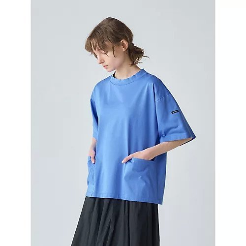 【ミディウミ/MidiUmi】のサイドポケットTシャツ 人気、トレンドファッション・服の通販 founy(ファニー) 　ファッション　Fashion　レディースファッション　WOMEN　トップス・カットソー　Tops/Tshirt　シャツ/ブラウス　Shirts/Blouses　ロング / Tシャツ　T-Shirts　フロント　Front　ベーシック　Basic　ボトルネック　Bottleneck　ボーダー　Border　ポケット　Pocket　other-3|ID: prp329100004515002 ipo3291000000031900871