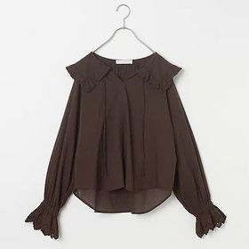 【ノーメント/normment】 【高山都さんセレクト】【洗える】 SCALLOP EMB FRILL COLLAR BLOUSE人気、トレンドファッション・服の通販 founy(ファニー) ファッション Fashion レディースファッション WOMEN インド India スカラップ Scalloped フェミニン Feminine フリル Frills 洗える Washable |ID:prp329100004515031