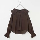 【ノーメント/normment】の【高山都さんセレクト】【洗える】 SCALLOP EMB FRILL COLLAR BLOUSE CHOCOLATE|ID:prp329100004515031