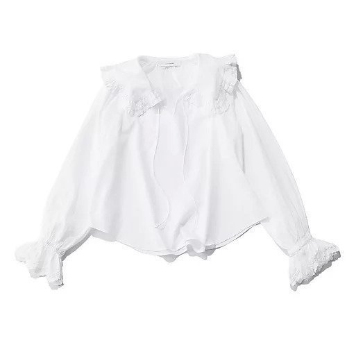 【ノーメント/normment】の【高山都さんセレクト】【洗える】 SCALLOP EMB FRILL COLLAR BLOUSE 人気、トレンドファッション・服の通販 founy(ファニー) 　ファッション　Fashion　レディースファッション　Ladies' Fashion Online　インド　India　スカラップ　Scalloped　フェミニン　Feminine　フリル　Frills　洗える　Washable　other-3|ID: prp329100004515031 ipo3291000000031901075