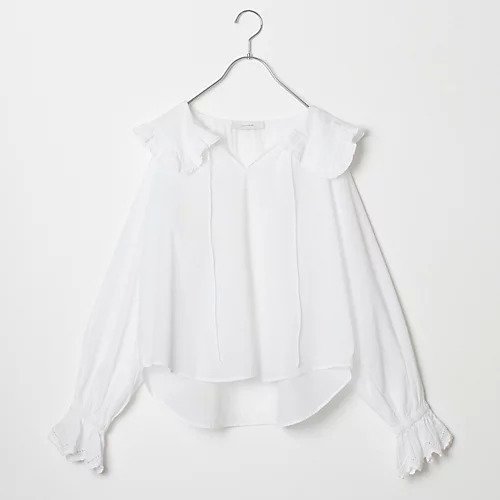 【ノーメント/normment】の【高山都さんセレクト】【洗える】 SCALLOP EMB FRILL COLLAR BLOUSE 人気、トレンドファッション・服の通販 founy(ファニー) 　ファッション　Fashion　レディースファッション　Fashion for Women　インド　Indian Textile　スカラップ　Scallop, Scalloped Edge　フェミニン　Feminine, Girly　フリル　Frill, Ruffle　洗える　Machine Washable　 other-1|ID: prp329100004515031 ipo3291000000033896699