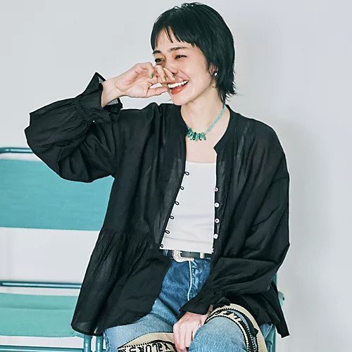 【トゥエルブクローゼット/12closet】の【洗える】涼しい長袖ピンタックブラウス 人気、トレンドファッション・服の通販 founy(ファニー) 　ファッション　Fashion　レディースファッション　WOMEN　トップス・カットソー　Tops/Tshirt　シャツ/ブラウス　Shirts/Blouses　シアー　Sheer　フロント　Front　ペプラム　Peplum　洗える　Washable　長袖　Long Sleeve　other-3|ID: prp329100004515032 ipo3291000000031901089