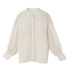 【イーバイエクラ/E by eclat】のハリ感シアーシャツ 人気、トレンドファッション・服の通販 founy(ファニー) ファッション Fashion レディースファッション WOMEN トップス・カットソー Tops/Tshirt シャツ/ブラウス Shirts/Blouses おすすめ Recommend エレガント 上品 Elegant オケージョン Occasion ギャザー Gather フラップ Flap ポケット Pocket 洗える Washable thumbnail ライトベージュ|ID: prp329100004515034 ipo3291000000031901108