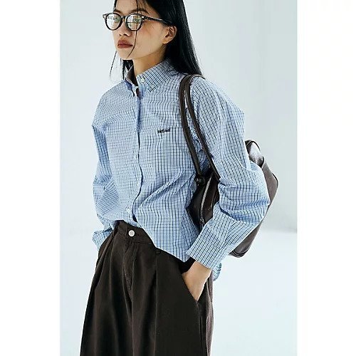 【マージュール/marjour】のBLUE CHECK SHIRTS インテリア・キッズ・メンズ・レディースファッション・服の通販 founy(ファニー) 　ファッション　Fashion　レディースファッション　WOMEN　トップス・カットソー　Tops/Tshirt　シャツ/ブラウス　Shirts/Blouses　春　Spring　秋　Autumn/Fall　キャミソール　Camisole　シアー　Sheer　スウェット　Sweat　ストレッチ　Stretch　タンク　Tank　チェック　Check　ポケット　Pocket　羽織　Haori　夏　Summer　LIGHT BLUE|ID: prp329100004515035 ipo3291000000031901120