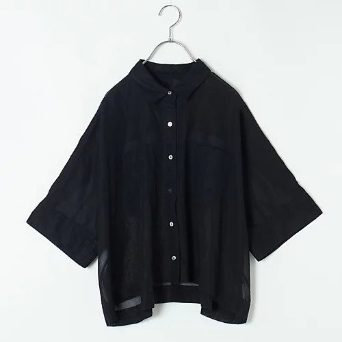 【マイカ ディール/MICA & DEAL】の【LEE別注】【洗える】collared tent shirt インテリア・キッズ・メンズ・レディースファッション・服の通販 founy(ファニー) 　ファッション　Fashion　レディースファッション　WOMEN　トップス・カットソー　Tops/Tshirt　シャツ/ブラウス　Shirts/Blouses　ロング / Tシャツ　T-Shirts　クール　Cool　ボトム　Bottom　人気　Popularity　今季　This Season　別注　Special Order　洗える　Washable　ブラック|ID: prp329100004515038 ipo3291000000031901171