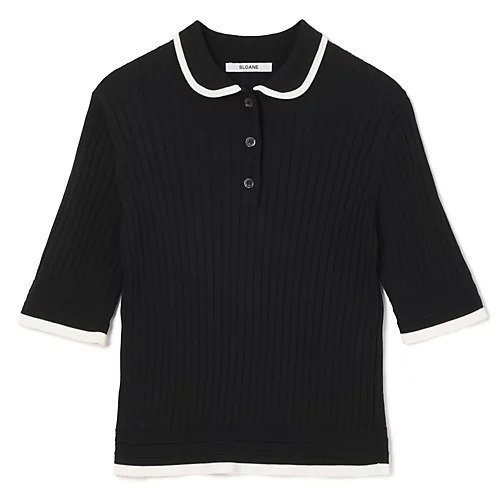 【スローン/SLOANE】の【Marisol別注】接触冷感ポロニット 人気、トレンドファッション・服の通販 founy(ファニー) 　ファッション　Fashion　レディースファッション　WOMEN　トップス・カットソー　Tops/Tshirt　ニット　Knit Tops　エレガント 上品　Elegant　洗える　Washable　軽量　Lightweight　バランス　Balance　別注　Special Order　ワイドリブ　Wide Rib　夏　Summer　other-3|ID: prp329100004515039 ipo3291000000031901177