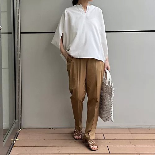 【イーバイエクラ/E by eclat】の涼やかポンチョ風ブラウス 人気、トレンドファッション・服の通販 founy(ファニー) 　ファッション　Fashion　レディースファッション　Ladies' Fashion Online　アウター　Coat Outerwear　ポンチョ　Ponchos　トップス・カットソー　Tops/Tshirt　シャツ/ブラウス　Shirts/Blouses　シンプル　Simple　ストレッチ　Stretch　スリット　Slit　ベーシック　Basic　ボトム　Bottom　ポンチョ　Poncho　夏　Summer　洗える　Washable　other-3|ID: prp329100004515042 ipo3291000000031901193