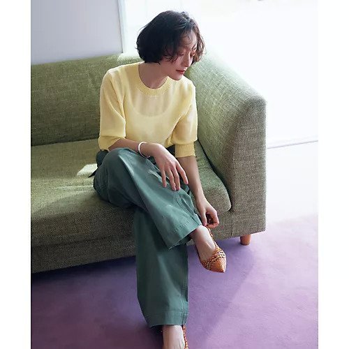 【スローン/SLOANE】の【高山都さんセレクト】シアー半袖クルーネックニット 人気、トレンドファッション・服の通販 founy(ファニー) 　ファッション　Fashion　レディースファッション　WOMEN　トップス・カットソー　Tops/Tshirt　ニット　Knit Tops　なめらか　Smooth　シアー　Sheer　スリーブ　Sleeve　リネン　Linen　半袖　Short Sleeve　夏　Summer　other-2|ID: prp329100004515049 ipo3291000000031901257