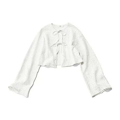 【トゥエルブクローゼット/12closet】の【浅見れいなさんコラボ】【洗える】ワイドスリーブレースカーディガン インテリア・キッズ・メンズ・レディースファッション・服の通販 founy(ファニー) 　ファッション　Fashion　レディースファッション　WOMEN　トップス・カットソー　Tops/Tshirt　カーディガン　Cardigans　コラボ　Collaboration　スリーブ　Sleeve　フロント　Front　ボレロ　Bolero　レース　Race　ワイド　Wide　エレガント 上品　Elegant　洗える　Washable　ホワイト|ID: prp329100004515051 ipo3291000000031901266