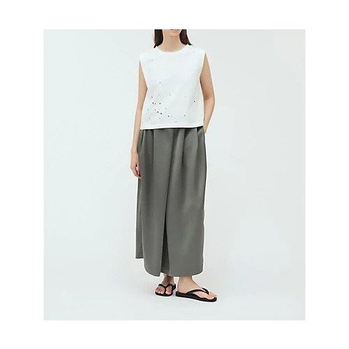 【ミズイロ インド/mizuiro ind】のフロントタックロングスカート インテリア・キッズ・メンズ・レディースファッション・服の通販 founy(ファニー) 　ファッション　Fashion　レディースファッション　WOMEN　スカート　Skirt　ロングスカート　Long Skirt　グレー|ID: prp329100004515054 ipo3291000000031901287