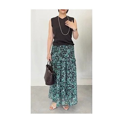 【エムセブンデイズ/M7days】のボタニカルプリントスカート 人気、トレンドファッション・服の通販 founy(ファニー) 　ファッション　Fashion　レディースファッション　Fashion for Women　スカート　Skirts　プリント　Print, Printed Pattern　エレガント 上品　Elegant　夏　Summer　洗える　Machine Washable　秋　Autumn　other-2|ID: prp329100004515058 ipo3291000000034565624