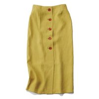 【ウーア/Uhr】の【Marisol別注】Linen Big Button Skirt 人気、トレンドファッション・服の通販 founy(ファニー) ファッション Fashion レディースファッション Fashion for Women スカート Skirts イエロー Yellow フロント Front, Front Design リネン Linen, Linen Fabric ヴィンテージ Vintage Style 別注 Limited Edition, Custom Order 夏 Summer 洗える Machine Washable |ID:prp329100004515059