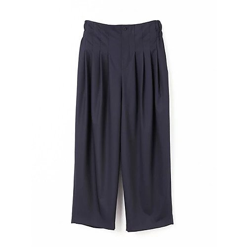 【ミズイロ インド/mizuiro ind】のハイウエストタックパンツ インテリア・キッズ・メンズ・レディースファッション・服の通販 founy(ファニー) 　ファッション　Fashion　レディースファッション　WOMEN　パンツ　Pants　なめらか　Smooth　ギャザー　Gather　ストレッチ　Stretch　夏　Summer　ネイビー|ID: prp329100004515062 ipo3291000000031901333