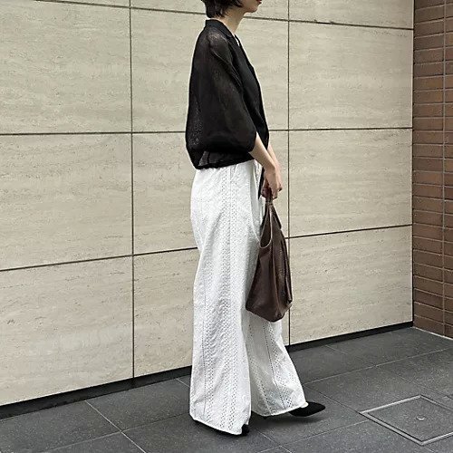 【カリテ/qualite】の【Marisol別注】レースパンツ 人気、トレンドファッション・服の通販 founy(ファニー) 　ファッション　Fashion　レディースファッション　Fashion for Women　パンツ　Pants & Trousers　センター　Center, Center Line　ポケット　Pocket, Pocket Detail　リラックス　Relax, Relaxed Fit　レース　Lace, Lace Fabric　ワーク　Workwear, Utility Style　別注　Limited Edition, Custom Order　洗える　Machine Washable　other-3|ID: prp329100004515065 ipo3291000000033246257
