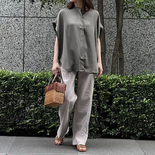 【エクラ/eclat】のリネン混Manoa 人気、トレンドファッション・服の通販 founy(ファニー) 　ファッション　Fashion　レディースファッション　Fashion for Women　カットオフ　Cut-Off Design　ストレッチ　Stretch, Stretchy Fabric　ストレート　Straight, Straight Cut　デニム　Denim, Jeans Material　リネン　Linen, Linen Fabric　リラックス　Relax, Relaxed Fit　別注　Limited Edition, Custom Order　夏　Summer　洗える　Machine Washable　other-3|ID: prp329100004515068 ipo3291000000032439959