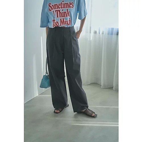 【マージュール/marjour】のCOTTON TUCK PANTS 人気、トレンドファッション・服の通販 founy(ファニー) 　ファッション　Fashion　レディースファッション　WOMEN　パンツ　Pants　ストレッチ　Stretch　ツイル　Twill　ベーシック　Basic　ポケット　Pocket　マニッシュ　Mannish　リラックス　Relax　夏　Summer　other-2|ID: prp329100004515069 ipo3291000000031901369