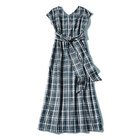 【トゥエルブクローゼット/12closet】の【洗える】腰高チェックワンピース チャコール&#215;オフホワイト|ID:prp329100004515078