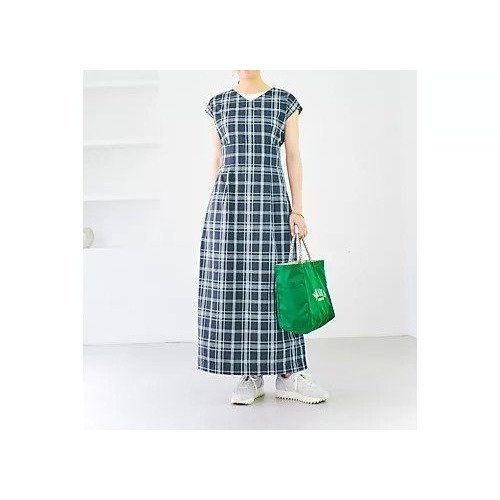【トゥエルブクローゼット/12closet】の【洗える】腰高チェックワンピース 人気、トレンドファッション・服の通販 founy(ファニー) 　ファッション　Fashion　レディースファッション　WOMEN　ワンピース　Dress　カッティング　Cutting　チェック　Check　デコルテ　Decolletage　リボン　Ribbon　ロング　Long　夏　Summer　洗える　Washable　other-3|ID: prp329100004515078 ipo3291000000031901420