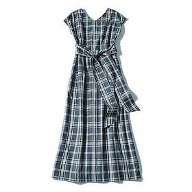 【トゥエルブクローゼット/12closet】 【洗える】腰高チェックワンピース人気、トレンドファッション・服の通販 founy(ファニー) ファッション Fashion レディースファッション Fashion for Women ワンピース Dresses カッティング Cutting Detail チェック Check, Plaid, Tartan デコルテ Décolleté, Neckline リボン Ribbon, Bow ロング Long, Long-Length 夏 Summer 洗える Machine Washable |ID:prp329100004515078