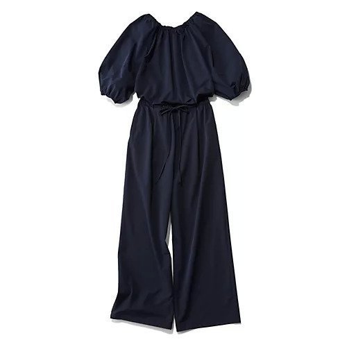 【エムセブンデイズ/M7days】の撥水パフスリーブオールインワン 人気、トレンドファッション・服の通販 founy(ファニー) 　ファッション　Fashion　レディースファッション　Ladies' Fashion Online　ワンピース　Dress　オールインワン ワンピース　All In One Dress　ギャザー　Gather　ストレッチ　Stretch　スリーブ　Sleeve　バランス　Balance　ワイド　Wide　洗える　Washable　 other-1|ID: prp329100004515084 ipo3291000000032186480