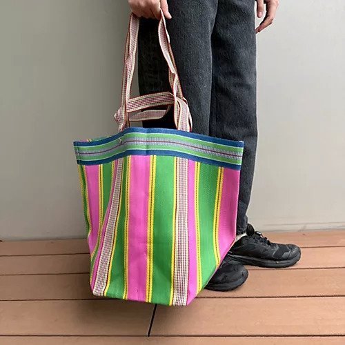 【ヌキテパ/NE QUITTEZ PAS】のMULTI STRIPE MESH WIDE TOTE BAG 人気、トレンドファッション・服の通販 founy(ファニー) 　ファッション　Fashion　レディースファッション　WOMEN　バッグ　Bag　ショート　Short　ストライプ　Stripe　パープル　Purple　ロング　Long　軽量　Lightweight　other-3|ID: prp329100004515087 ipo3291000000031901479