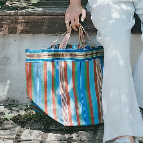 【ヌキテパ/NE QUITTEZ PAS】のMULTI STRIPE MESH WIDE TOTE BAG 人気、トレンドファッション・服の通販 founy(ファニー) 　ファッション　Fashion　レディースファッション　Ladies' Fashion Online　バッグ　Bag　ショート　Short　ストライプ　Stripe　パープル　Purple　ロング　Long　軽量　Lightweight　other-2|ID: prp329100004515087 ipo3291000000032537061
