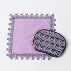 【近沢レース店/Chikazawa Lace】の【LEE厳選】【洗える】ネコちゃんセット(タオルハンカチ&ポーチ) オーキッドピンク/ブラック|ID: prp329100004515099 ipo3291000000031901531