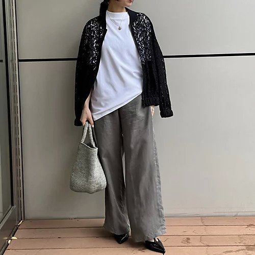 【エクラ/eclat】の【戸野塚かおるさん別注】レースブルゾン 人気、トレンドファッション・服の通販 founy(ファニー) 　ファッション　Fashion　レディースファッション　WOMEN　アウター　Coat Outerwear　ブルゾン　Blouson/Jackets　ウォッシャブル　Washable　タンク　Tank　ダブル　Double　ブルゾン　Blouson　ボトム　Bottom　ポケット　Pocket　レース　Race　エレガント 上品　Elegant　別注　Special Order　夏　Summer　洗える　Washable　other-3|ID: prp329100004515114 ipo3291000000031901621