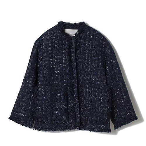 【エクラ/eclat】のツイードジャケット インテリア・キッズ・メンズ・レディースファッション・服の通販 founy(ファニー) 　ファッション　Fashion　レディースファッション　WOMEN　アウター　Coat Outerwear　ジャケット　Jackets　ショルダー　Shoulder　ジャケット　Jacket　ツイード　Tweed　ドロップ　Drop　フォルム　Form　フリンジ　Fringe　ボックス　Box　ラグジュアリー　Luxury　別注　Special Order　ネイビー|ID: prp329100004515115 ipo3291000000031901623