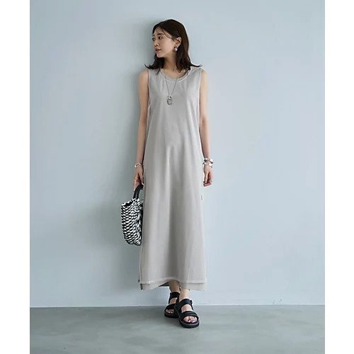 【スタイルデリ/STYLE DELI】の重ねて楽しむチュールオーバーワンピース インテリア・キッズ・メンズ・レディースファッション・服の通販 founy(ファニー) 　ファッション　Fashion　レディースファッション　WOMEN　ワンピース　Dress　イエロー　Yellow　エアリー　Airy　春　Spring　くるぶし　Ankle　カットソー　Cut And Sew　クール　Cool　シアー　Sheer　シンプル　Simple　スリット　Slit　タンク　Tank　チュール　Tulle　デコルテ　Decolletage　デニム　Denim　定番　Standard　ノースリーブ　No Sleeve　ポケット　Pocket　マーブル　Marble　ラウンド　Round　ロング　Long　ワイド　Wide　A/W・秋冬　Aw・Autumn/Winter・Fw・Fall-Winter　S/S・春夏　Ss・Spring/Summer　夏　Summer　アイスグレー|ID: prp329100004515173 ipo3291000000031902403