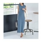 【スタイルデリ/STYLE DELI】のニュアンス糸のシャリ感ノースリIラインワンピース ブルーミックス|ID:prp329100004515174