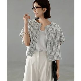 【スタイルデリ/STYLE DELI】 サラッと軽いサマーツイード半袖ジャケット人気、トレンドファッション・服の通販 founy(ファニー) ファッション Fashion レディースファッション WOMEN アウター Coat Outerwear ジャケット Jackets オレンジ Orange 春 Spring サマー Summer シルバー Silver シンプル Simple ジャケット Jacket スリット Slit ツイード Tweed ノースリーブ No Sleeve フォルム Form フォーマル Formal ボレロ Bolero ポケット Pocket 半袖 Short Sleeve ミックス Mix 無地 Plain Color A/W・秋冬 Aw・Autumn/Winter・Fw・Fall-Winter S/S・春夏 Ss・Spring/Summer 夏 Summer |ID:prp329100004515180