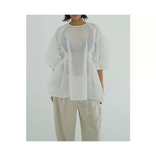 【クラネ/CLANE】のSHEER PLAID VOLUME SLEEVE TOPS 人気、トレンドファッション・服の通販 founy(ファニー) 　ファッション　Fashion　レディースファッション　Fashion for Women　トップス・カットソー　Cut & Sew Tops　ボリューム袖・フリルスリーブブラウス　Voluminous & Ruffle Sleeves / Puffy Sleeve Tops　2025年　2025　2025春夏・S/S　Spring/Summer 2025 SS25　チェック　Check, Plaid, Tartan　バランス　Balance, Style Balance　エレガント 上品　Elegant　other-2|ID: prp329100004516115 ipo3291000000033666522