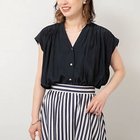 【ノーリーズ/NOLLEY'S】の割繊Vネックブラウス ネイビー|ID: prp329100004516117 ipo3291000000031914068