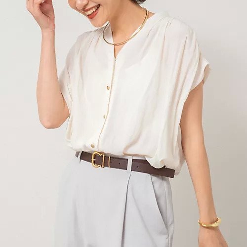 【ノーリーズ/NOLLEY'S】の割繊Vネックブラウス インテリア・キッズ・メンズ・レディースファッション・服の通販 founy(ファニー) 　ファッション　Fashion　レディースファッション　WOMEN　トップス・カットソー　Tops/Tshirt　シャツ/ブラウス　Shirts/Blouses　Vネック　V-Neck　2025年　2025　2025春夏・S/S　Ss,Spring/Summer,2025　おすすめ　Recommend　インナー　Inner　ギャザー　Gather　ジャケット　Jacket　人気　Popularity　定番　Standard　オフホワイト|ID: prp329100004516117 ipo3291000000031914069