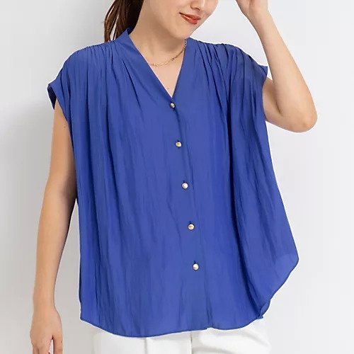 【ノーリーズ/NOLLEY'S】の割繊Vネックブラウス 人気、トレンドファッション・服の通販 founy(ファニー) 　ファッション　Fashion　レディースファッション　WOMEN　トップス・カットソー　Tops/Tshirt　シャツ/ブラウス　Shirts/Blouses　Vネック　V-Neck　2025年　2025　2025春夏・S/S　Ss,Spring/Summer,2025　おすすめ　Recommend　インナー　Inner　ギャザー　Gather　ジャケット　Jacket　人気　Popularity　定番　Standard　other-2|ID: prp329100004516117 ipo3291000000031914073
